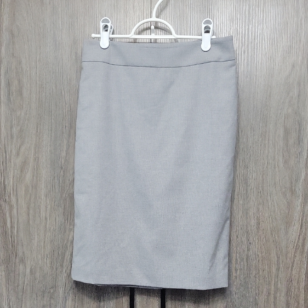 Ann Taylor Factory Light Gray Pencil Skirt